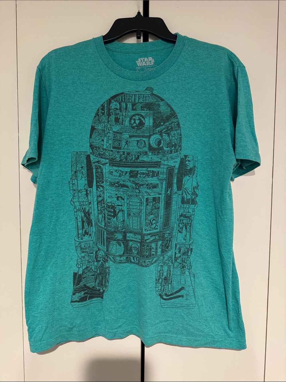 Star Wars Teal R2-D2 Illustration Short Sleeve Tee
